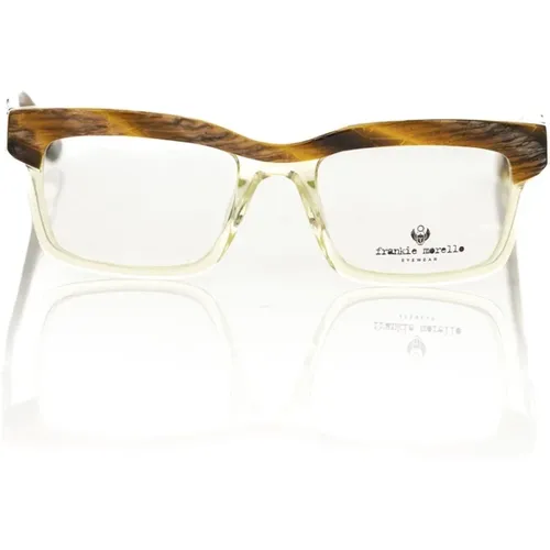 Clubmaster Stil Brille Transparentes Gestell Havana , unisex, Größe: ONE Size - Frankie Morello - Modalova