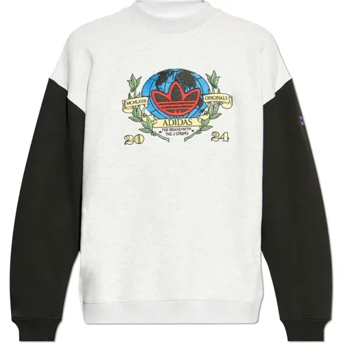 Sweatshirt mit gesticktem Logo , Herren, Größe: M - adidas Originals - Modalova