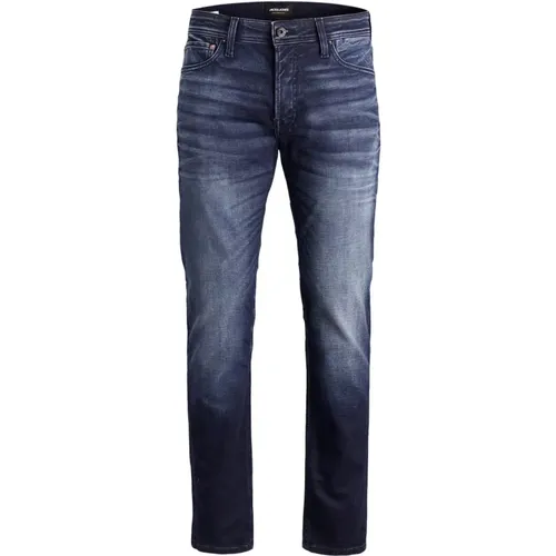 Blaue Reißverschluss Knopf Herren Jeans , Herren, Größe: W30 L32 - jack & jones - Modalova