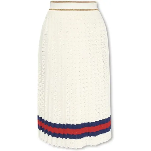 Cotton Pleated Skirt Aw23 , female, Sizes: XS - Gucci - Modalova