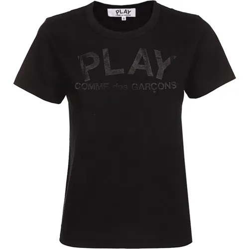 Logo Tshirt Short Sleeve Cotton , male, Sizes: XL - Comme des Garçons Play - Modalova