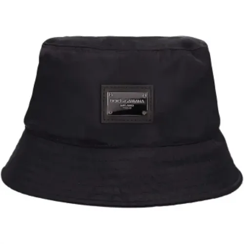 Schwarzer Bucket Hut , Herren, Größe: 58 CM - Dolce & Gabbana - Modalova