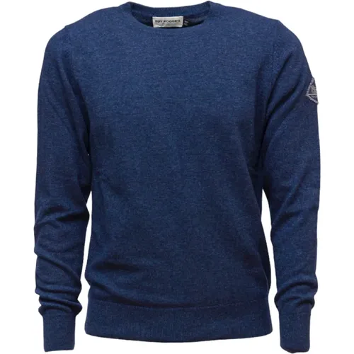 Basic Crewneck Sweater in Wool and Cashmere , male, Sizes: XS - Roy Roger's - Modalova