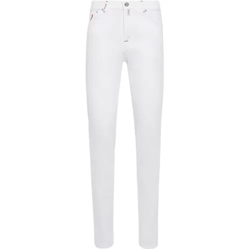 Weiße Slim Fit Five Pocket Jeans - Kiton - Modalova