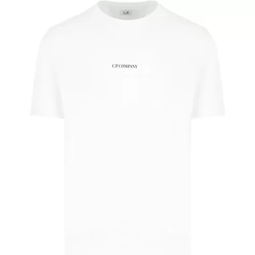 Garment Dyed Logo T-Shirt , male, Sizes: L, M, 2XL, 3XL, S - C.P. Company - Modalova