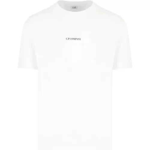 Garment Dyed Logo T-Shirt , male, Sizes: S - C.P. Company - Modalova