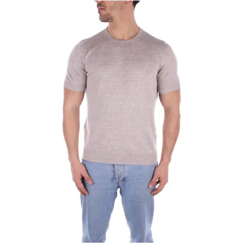 Sand Linen Cotton T-shirt Josh , male, Sizes: 3XL - Tagliatore - Modalova