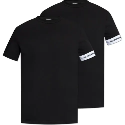 Zweierpack T-Shirts aus der Unterwäschekollektion , Herren, Größe: L - Dsquared2 - Modalova