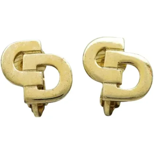 Pre-owned Metal earrings , female, Sizes: ONE SIZE - Dior Vintage - Modalova