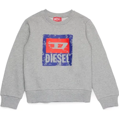 Sweatshirt mit Rundhalsausschnitt und Logo - Diesel - Modalova