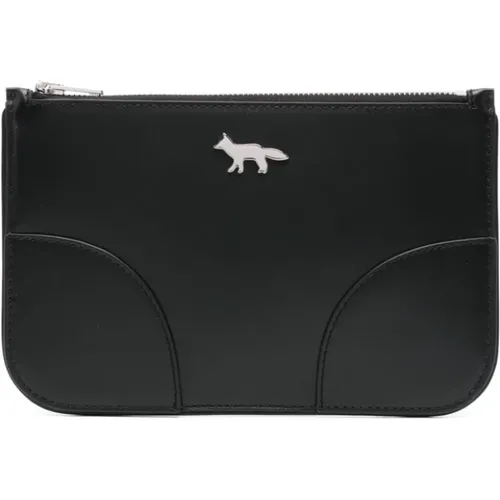 Schwarze Clutch Taschen für Männer - Maison Kitsuné - Modalova