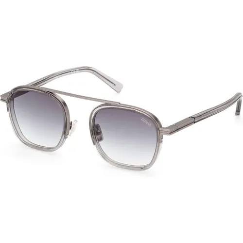 Dark Ruthenium Sunglasses , unisex, Sizes: 51 MM - Ermenegildo Zegna - Modalova