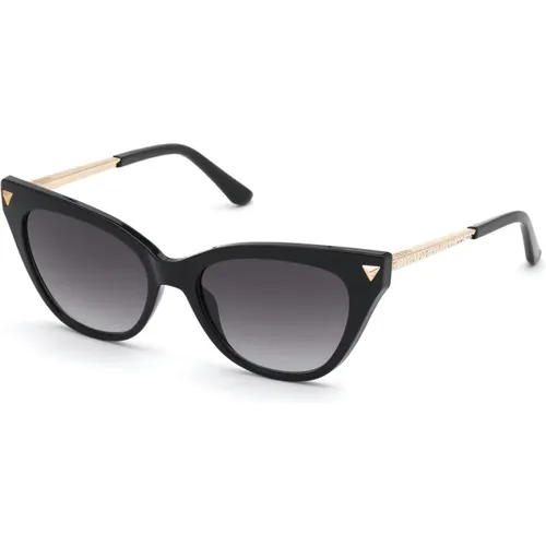 Golden Gradient Smoke Sunglasses , female, Sizes: 54 MM - Guess - Modalova