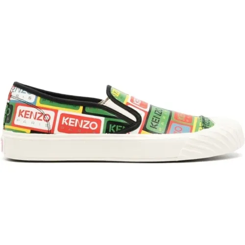 Multicolor Slip On Sneakers , Herren, Größe: 42 EU - Kenzo - Modalova