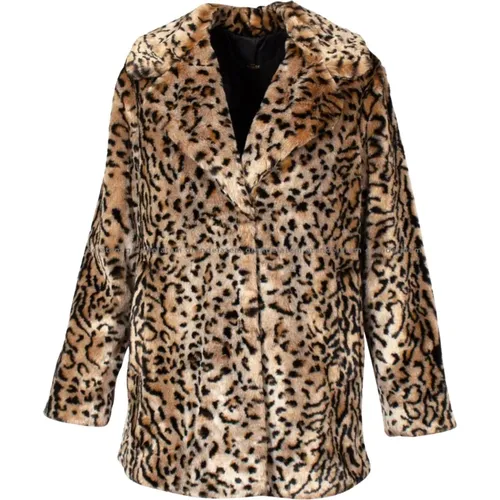 Animal Print Short Coat , female, Sizes: S, XS - Twinset - Modalova