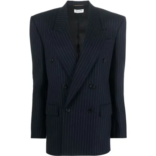 Wool Jacket with Front Button Closure , female, Sizes: L - Saint Laurent - Modalova