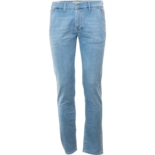 Italian Slim Fit Denim Jeans , male, Sizes: W31, W40, W34, W36, W32 - Roy Roger's - Modalova