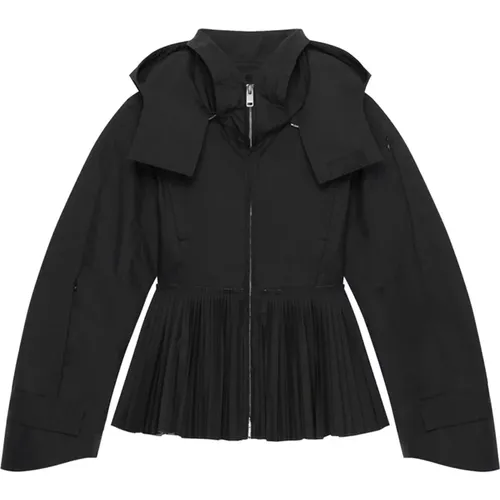 Plisse Hooded Jacket - Elegant and Comfortable , female, Sizes: L - Givenchy - Modalova