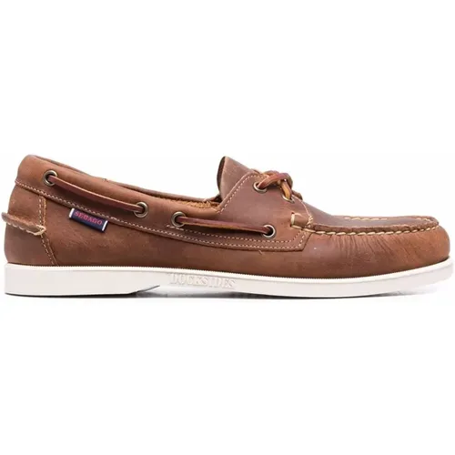 Docksides Portland Braune Lederschuhe , Herren, Größe: 42 EU - Sebago - Modalova