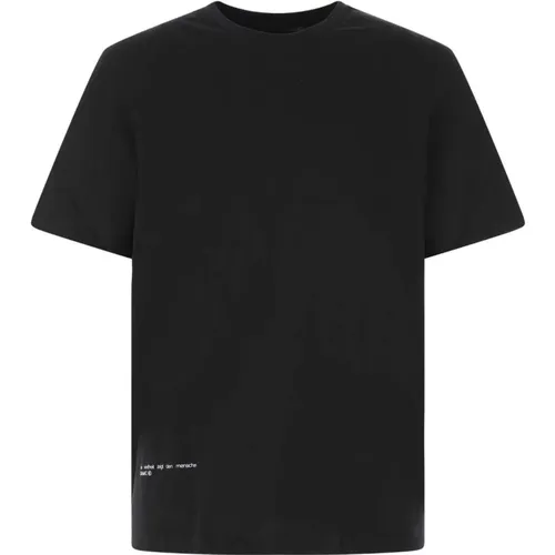Schwarzes Baumwoll-T-Shirt , Herren, Größe: S - Oamc - Modalova