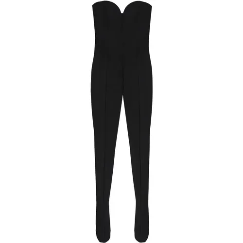 Techno Fabric Jumpsuit mit Sweetheart-Ausschnitt , Damen, Größe: XS - Sergio Rossi - Modalova