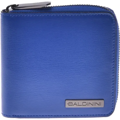 Wallet in electric saffiano with zip - Baldinini - Modalova