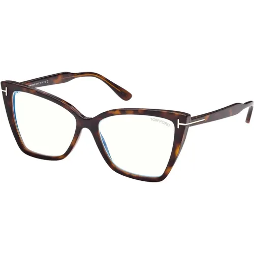 Blue Block Eyewear Frames in Dark Havana , unisex, Sizes: 55 MM - Tom Ford - Modalova