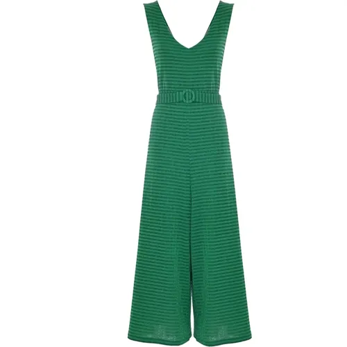 Gestreifter Baumwoll-Jumpsuit , Damen, Größe: L - Kocca - Modalova