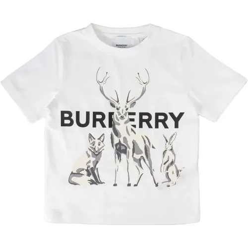 Kinder T-Shirt - Regular Fit - Weiß - Burberry - Modalova