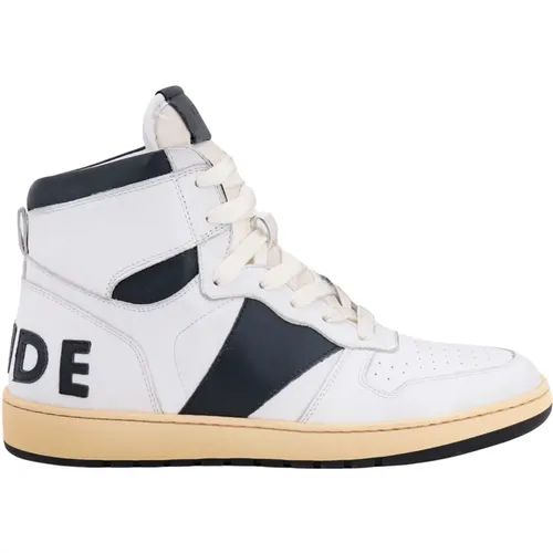Leather Lace-Up Sneakers Aw23 , male, Sizes: 8 UK - Rhude - Modalova