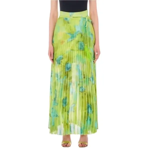 Shaded Flower Pleated Skirt , female, Sizes: XS - Liu Jo - Modalova