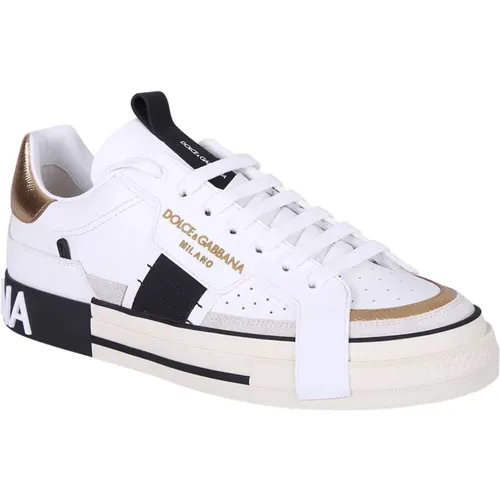 Sneakers Metallic Inserts Rubber Sole , male, Sizes: 6 1/2 UK, 6 UK - Dolce & Gabbana - Modalova