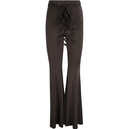 Schwarze High-Waist-Flared-Hose , Damen, Größe: XS - ROTATE Birger Christensen - Modalova