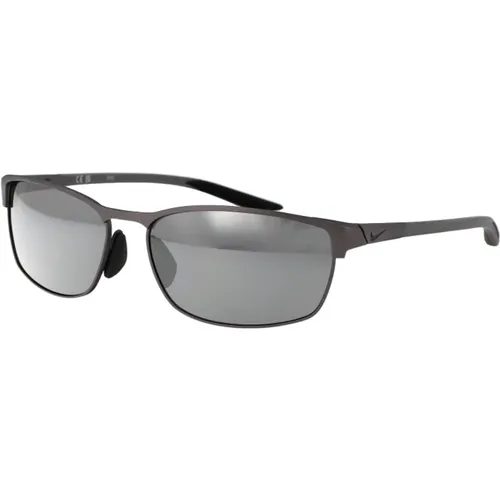 Moderne Metall Sonnenbrille , Herren, Größe: 58 MM - Nike - Modalova