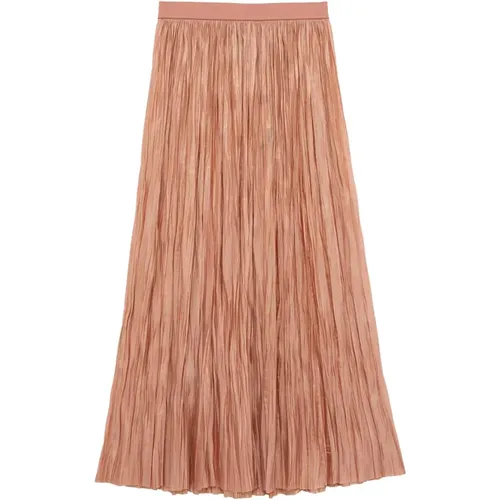 Pleated Maxi Skirt , female, Sizes: L - Roberto Collina - Modalova