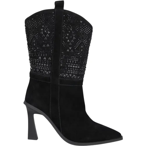 Strass Stiletto Stiefeletten - Alma en Pena - Modalova