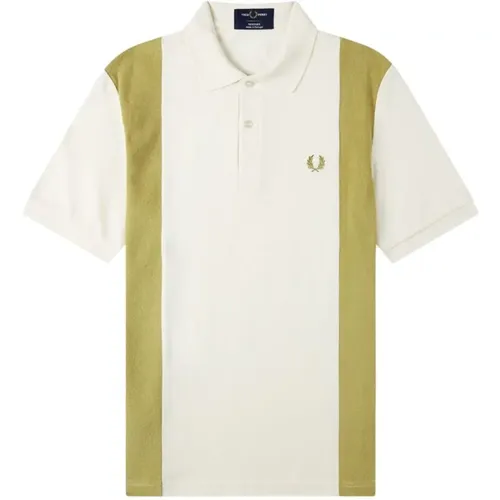 Men's Trendy Block Design Polo Shirt , male, Sizes: L - Fred Perry - Modalova