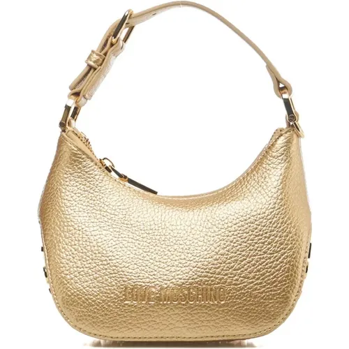 Gold Bucket Bag & Backpack , female, Sizes: ONE SIZE - Love Moschino - Modalova