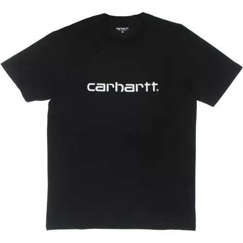 Script Tee - Schwarz/Weiß , Herren, Größe: S - Carhartt WIP - Modalova