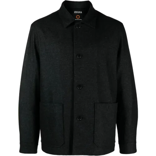 Wool Cashmere Jacket , male, Sizes: M - Ermenegildo Zegna - Modalova