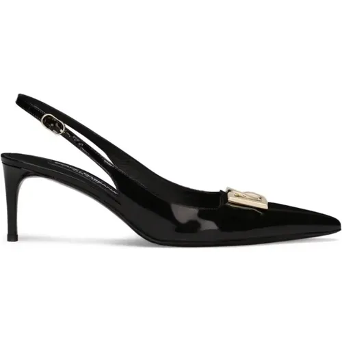 Nero Slingback Schuhe , Damen, Größe: 37 EU - Dolce & Gabbana - Modalova
