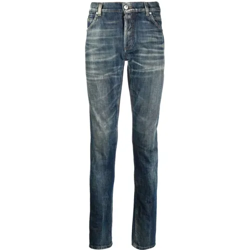 Herren Skinny Stonewash Blaue Jeans - Balmain - Modalova