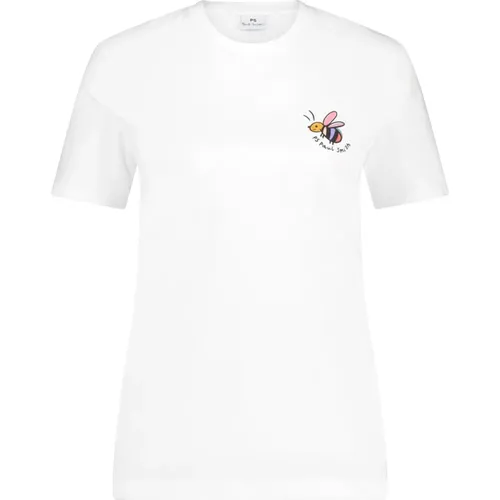 Printed Cotton T-Shirt , female, Sizes: S, XS, L, M, XL - PS By Paul Smith - Modalova