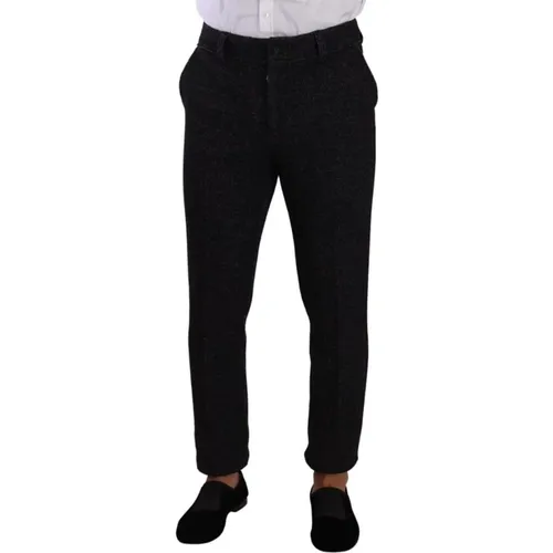 Luxury Wool Blend Suit Trousers , male, Sizes: L - Dolce & Gabbana - Modalova