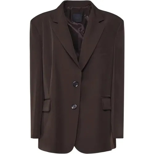 Kaffeebohne Blazer Jacke , Damen, Größe: S - pinko - Modalova