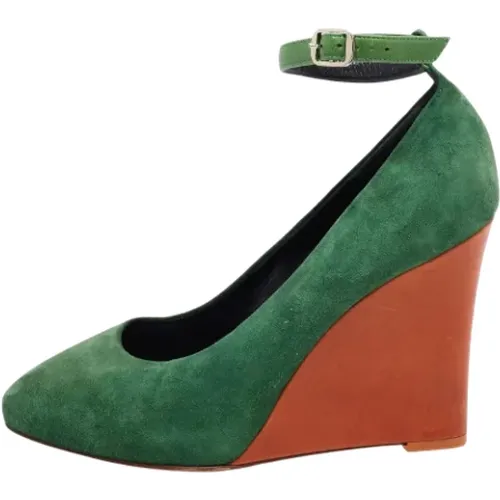 Pre-owned Suede heels , female, Sizes: 6 UK - Celine Vintage - Modalova