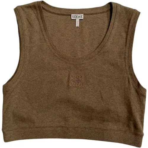 Anagram Baumwoll-T-Shirt Neu Mit Box , Damen, Größe: L - Loewe - Modalova