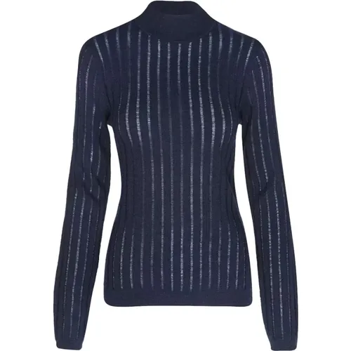 Turtleneck Sweater with See-Through Pattern , female, Sizes: M, L - Hugo Boss - Modalova