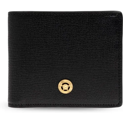 Leather Wallet , male, Sizes: ONE SIZE - Versace - Modalova