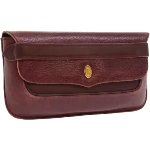 Pre-owned Leather clutches , female, Sizes: ONE SIZE - Cartier Vintage - Modalova